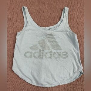 XS Teal Adidas Scoop Neck Workout Tank Top